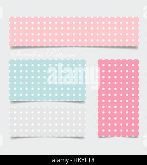 Niedliche Muster und nahtlose Hintergründe. Ideal für das Drucken auf Stoff und Papier oder Schrott Buchung. Stock Vektor