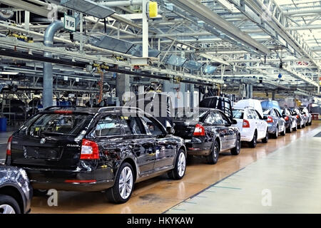 MLADA BOLESLAV, Tschechien - APRIL 16: Skoda Auto feiert 20. Jubiläum des Vereins mit Volkswagen vom Tag der offenen Tür am 16. April 2011 ich Stockfoto