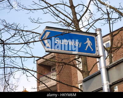 u-Bahn-Schild Stockfoto