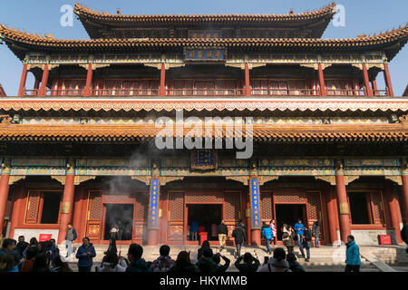 Yonghe oder Lama-Tempel in Peking, Volksrepublik China, Asien Stockfoto