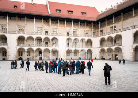 Wawel Schloss Sigismund ich Stary Renaissance Innenhof Krakau Polen Krakau Stockfoto