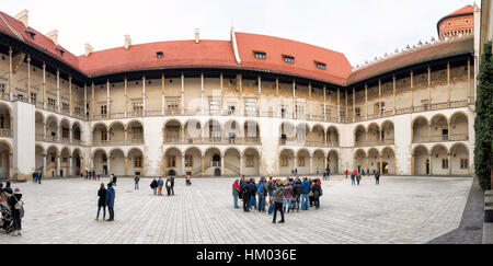 Wawel Schloss Sigismund ich Stary Renaissance Innenhof Krakau Polen Krakau Stockfoto