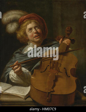 Judith Leyster - Cello-Spieler Stockfoto