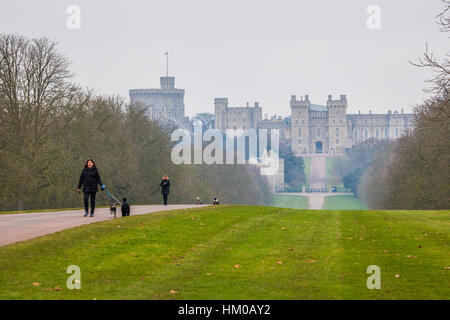 Langer Spaziergang, Windsor Stockfoto