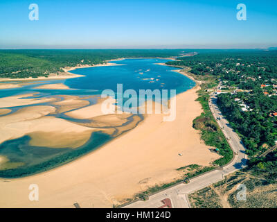 Aerial View Lagoa de Albufeira, Portugal Stockfoto