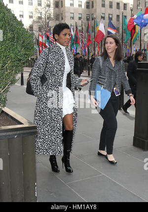 New York City, USA. 30. Januar 2017. Tamron Hall, Gastgeber von der "Today Show" unterwegs in New York City zu sehen. Bildnachweis: MediaPunch Inc/Alamy Live-Nachrichten Stockfoto