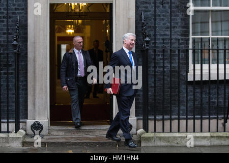 London, UK. 31. Januar 2017. Sir Michael Fallon MP, Secretary Of State for Defence, Blätter 10 Downing Street nach einer Kabinettssitzung. Bildnachweis: Mark Kerrison/Alamy Live-Nachrichten Stockfoto