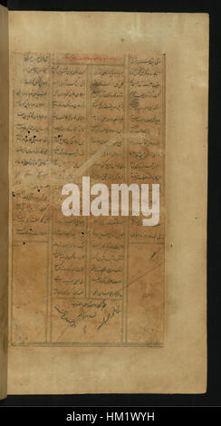 Jalal al-Din Rumi, Maulana - Impressum - Walters W626314B - ganzseitige Stockfoto