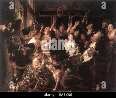 Jacob Jordaens - Bean-King - WGA11978 Stockfoto