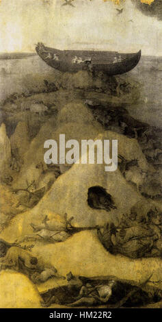 Hieronymus Bosch - Arche Noah auf dem Berg Ararat (Vorderseite) - WGA2574 Stockfoto