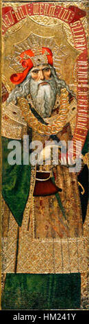 Das Gemälde von Joan Gasco mit dem Titel „Sant Esteve Granollers“ ist Teil der Sammlung des Museu Nacional d’Art de Catalunya (MNAC). Dieses Kunstwerk zeigt Gascos unverwechselbaren Stil, der die historischen und künstlerischen Traditionen Kataloniens widerspiegelt. Stockfoto