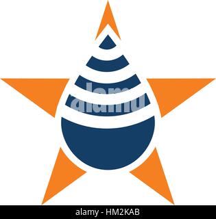 Wasser Feuer Flamme Gasöl Stock Vektor