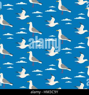 Nahtlose maritime Muster Stock Vektor