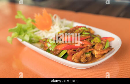 Gebratene Gewürze Garnelen mit Park Stockfoto