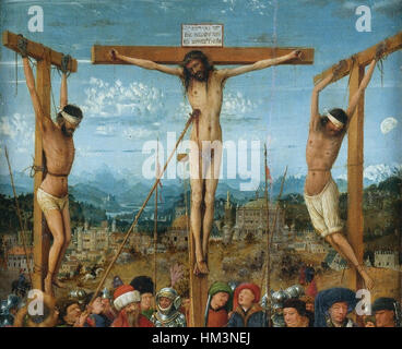 Jan Van Eyck - Diptychon - WGA07587 Ernte des gekreuzigten Jesus Stockfoto