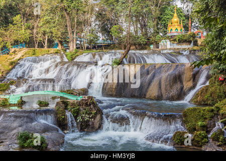 PWE Gauk Wasserfall Pyin Oo Lwin Mandalay Staat Myanmar (Burma) Stockfoto