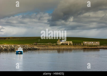 Meer und Landschaft am Burwick, Orkney, Schottland. Stockfoto