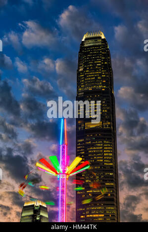 Kirmes und Karneval in Central Hongkong, China. Stockfoto