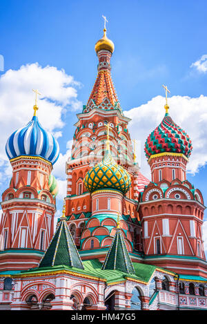 Basilius Kathedrale am Roten Platz in Moskau, Russland Stockfoto