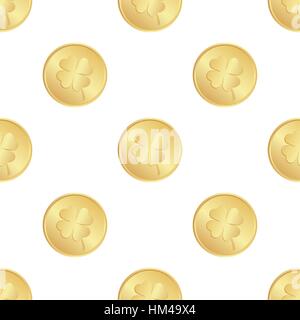 nahtlose von Goldmünzen Stock Vektor