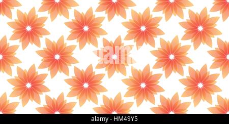 nahtlose orange Blumen Stock Vektor