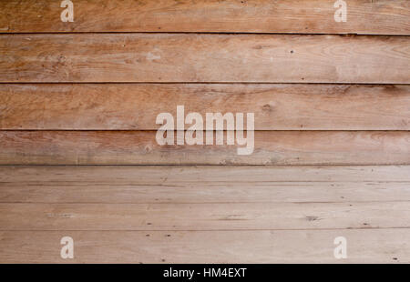 Dimensionalen Raum mit einem Holz getäfelte Wand und Fußboden aus Holz. Stockfoto