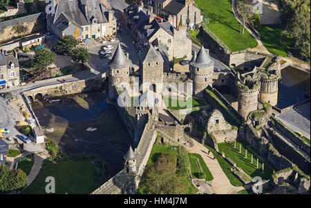 Die "Château de Fougères" Burg (Bretagne, Nord-West-Frankreich). Stockfoto