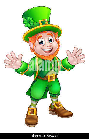 Cartoon-Kobold-St Patricks Day Charakter Maskottchen Stockfoto