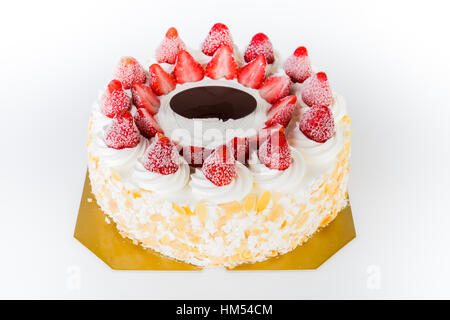 Erdbeer-Eis-Kuchen Stockfoto