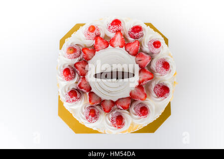 Erdbeer-Eis-Kuchen Stockfoto