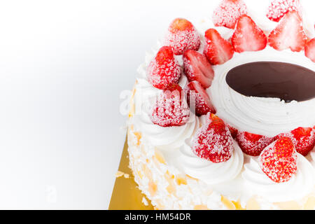 Erdbeer-Eis-Kuchen Stockfoto