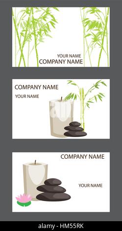 Vektor-Illustration der Visitenkarte setzen Spa und Salon Stock Vektor