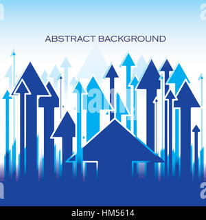 Pfeil-Sequenz blaue abstrakten Hintergrund Template-design Stockfoto