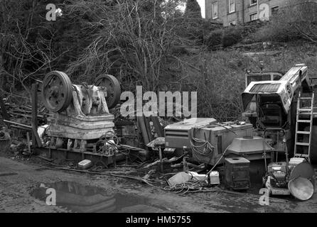 AFC-Schrottplatz auf Station Road, Alston, Cumbria Stockfoto