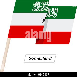 Somaliland Band winken Flag, Isolated on White. Vektor-Illustration. Stock Vektor