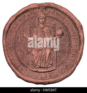 Dichtung von Friedrich II., 1194-1250, König von Sizilien, deutscher Heiliger römischer Kaiser Stockfoto