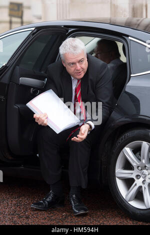 kommt bei einem gemeinsamen ministeriellen Komitee (JMC) treffen in Cardiff City Hall in Cardiff, Südwales, UK. Stockfoto