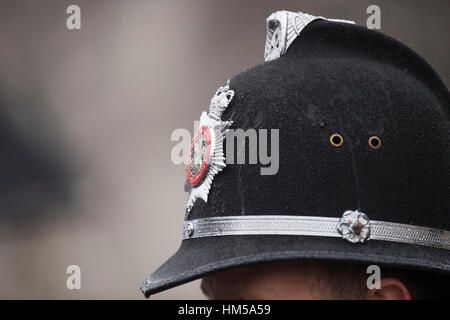 Ein South Wales Polizist Helm. Stockfoto