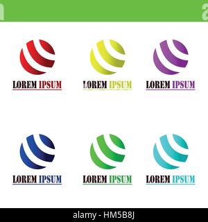 Set universal Logos für Unternehmen, die im Bereich der Wirtschaft tätig Stock Vektor