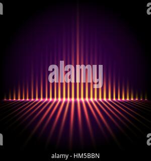Equalizer auf abstrakte Technik-Hintergrund Stock Vektor