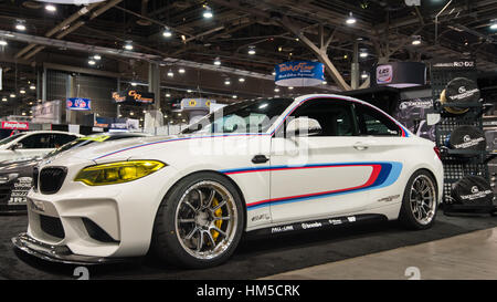 Maßgeschneiderte BMW M2 Auto bei SEMA. Stockfoto