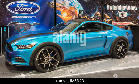 Maßgeschneiderte Ford Mustang Auto bei SEMA. Stockfoto