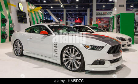 Maßgeschneiderte Ford Mustang Auto bei SEMA. Stockfoto