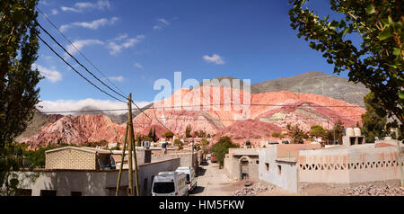 Berg der sieben Farben in Purmamarca (Argentinien) Stockfoto