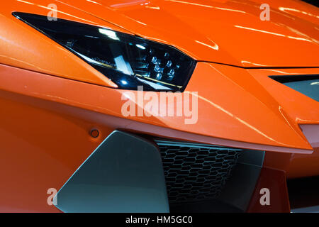 FRANKFURT, Deutschland - SEP 13: Lamborghini Aventador Hamann Nervudo hautnah auf der IAA Frankfurt motor Show am Sep 13, 2013 in Frankfurt am Main, Deutschland Stockfoto
