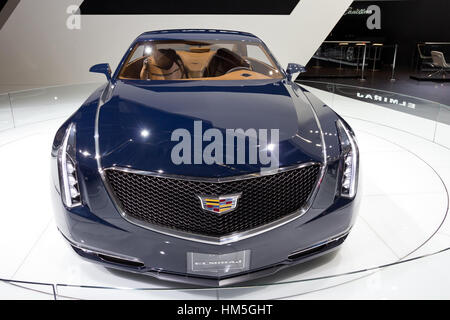 FRANKFURT, GERMANY - SEP 13: Cadillac Elmiraj auf der IAA internationale Automobil-Ausstellung am Sep 13, 2013 in Frankfurt am Main, Deutschland. Stockfoto