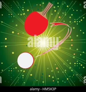 Tischtennis-Banner. Vektor-Illustration. Stock Vektor