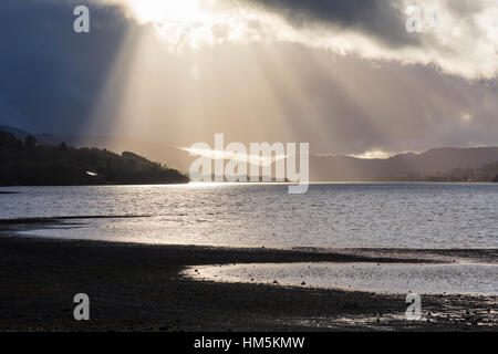 See-Bala, auch bekannt als Llyn Tegid in Gwynedd, Wales. Stockfoto