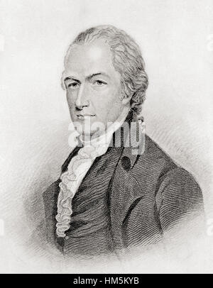 Alexander Hamilton, c.1755/ 1757-1804.  US-amerikanischer Politiker und einer der Gründerväter der Vereinigten Staaten. Stockfoto