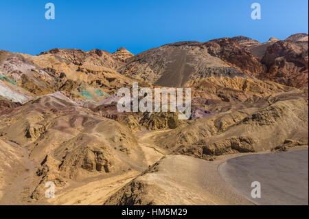 Künstler-Palette in Death Valley Nationalpark, Kalifornien - Bild gemacht auf einem Motorrad Roadtrip durch den Westen der USA Stockfoto